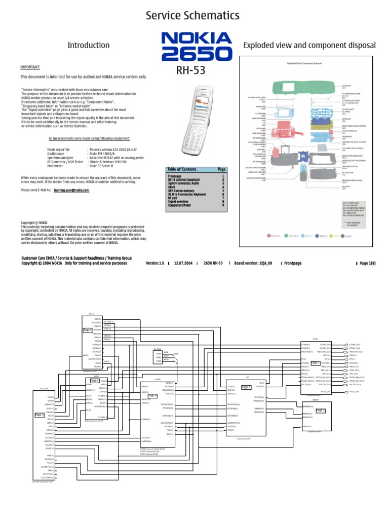 Nokia: Service Schematics | PDF | Telecommunications Engineering ...