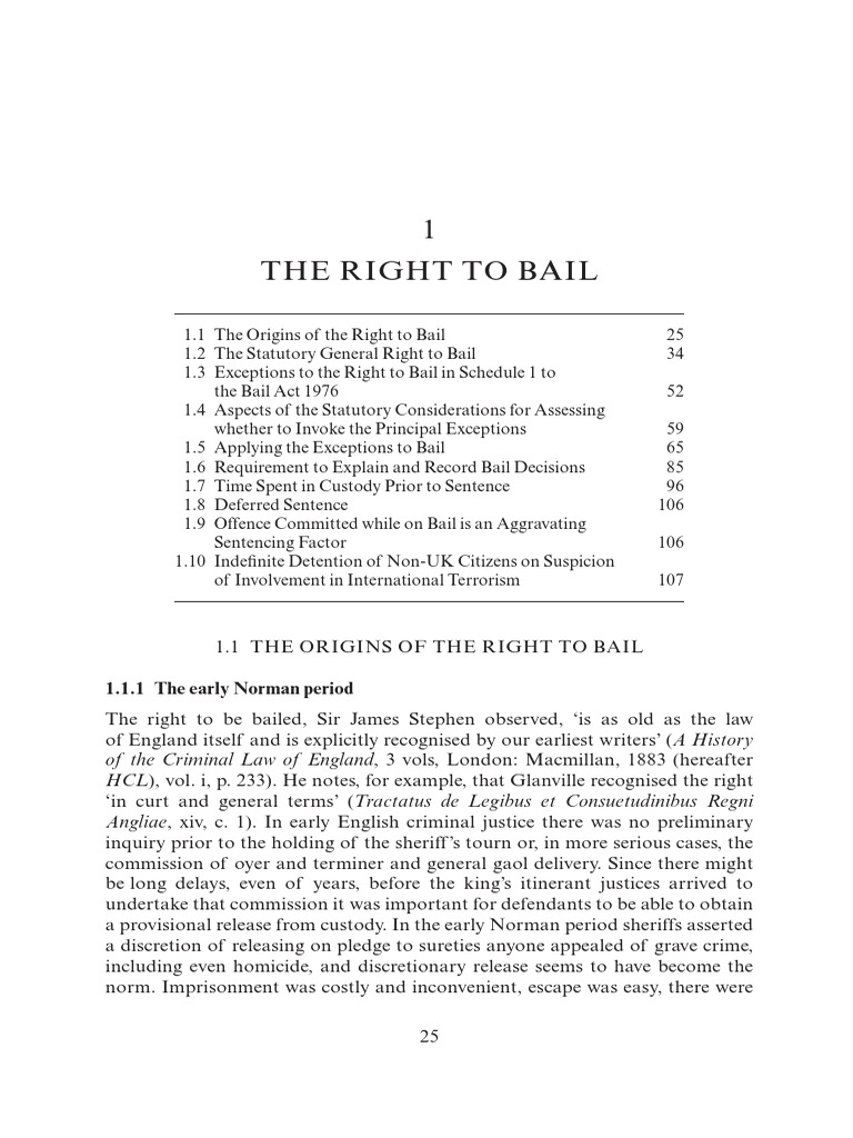 Exploring the Origins and Development of the Right to Bail in England ...