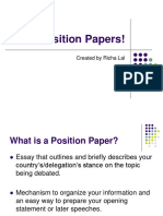 Position Papers!: Created by Richa Lal