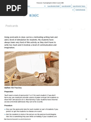 1 Writing Activity Postcard