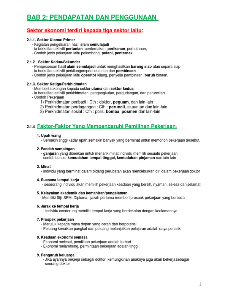 Bab 2 Eko T4 Pendapatan Dan Penggunaan Pdf