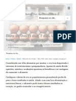 Dieta Do Ovo (3 Dias, 7 Dias, USP), Como Fazer, Cardápio, Emagrece - MS