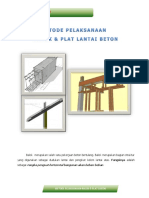 Metode Pelaksanaan Balok & Plat Lantai