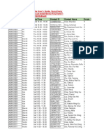 Secondary Homework Master Sheet