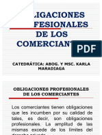 Obligaciones Profesionales de Los Comerciantes