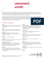 Open Assessment Action Words': Command Word Definitions