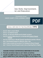 Rizal's Arrest, Imprisonment, Trial and Execution