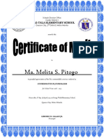 Ma. Melita S. Pitogo: Sinag-Tala Elementary School