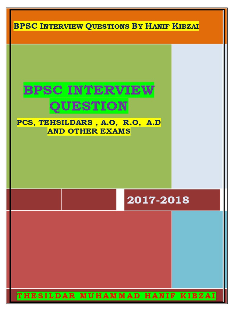 Bpsc Interview Questions By Hanif Kibzai Pdf 2 1 Pdf Medina