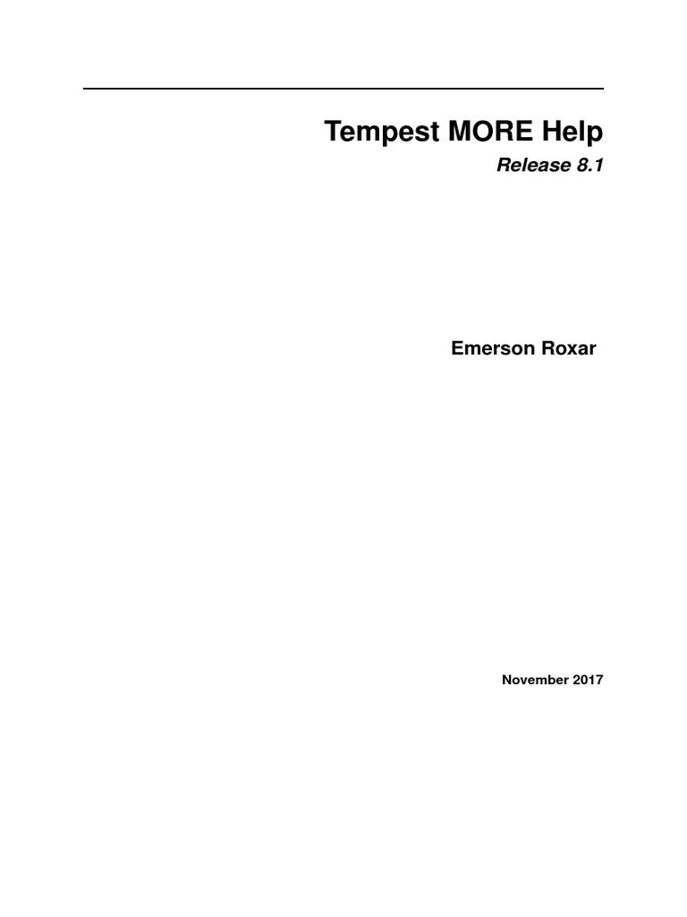 TempestMOREHelp PDF | PDF | Materials Science | Phases Of Matter