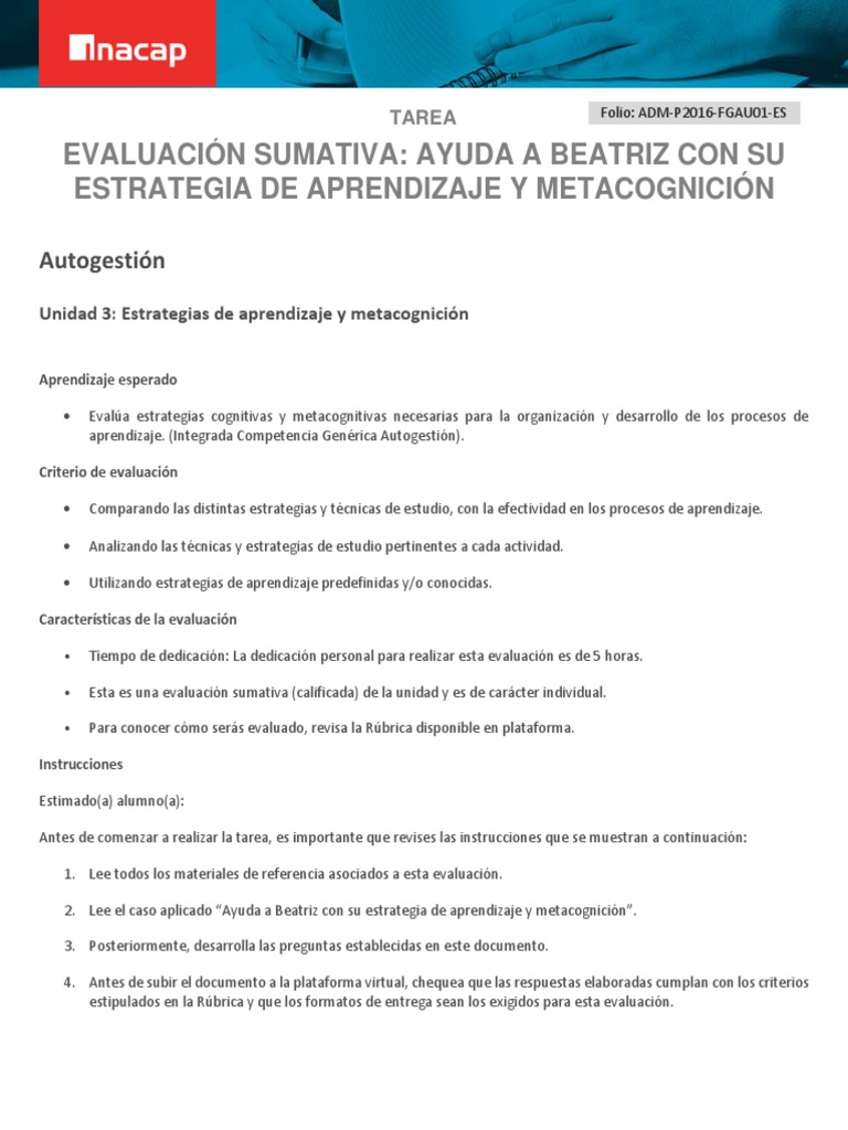 Estrategias de Aprendizaje y Metacognición | PDF | Teoria de la mente ...