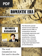 Romantic Era: Report By: Rocky Jade Belingon