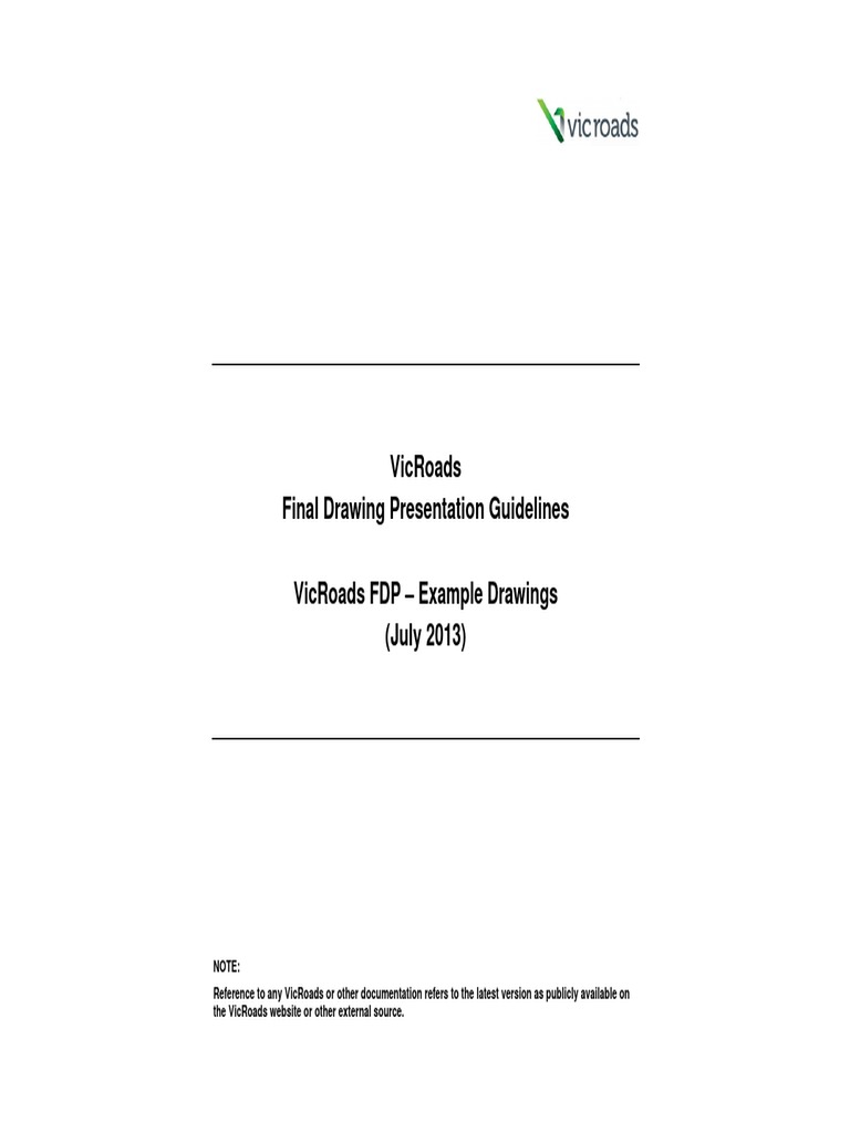 VicRoads Design Final Drawing Presentation Example Drawings PDF Transport Infrastructure