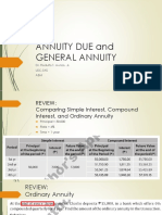 Annuity Due and General Annuity: Dr. Rodulfo T. Aunzo, Jr. Usc-Shs ABM