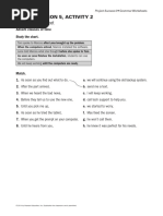 Unit 8, Lesson 5, Grammar Adverb Clauses of Time - Worksheet 2