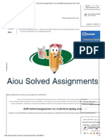 AIOU Solved Assignments 1 & 2 Code 8620 Spring 2019 - AIOU Tutors PDF