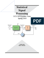 Statistical Signal Processing: ECE 5615 Lecture Notes Spring 201 9