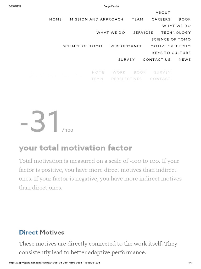 Your Total Motivation Factor Motives PDF Neuroscience Cognitive