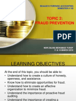 Topic 2: Fraud Prevention: Bkaa3013 Forensic Accounting Semester A 182