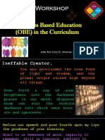 Seminar Workshop: Outcomes Based Education (OBE) in The Curriculum