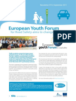 European Youth Forum: For Road Safety Aims To Change Mindsets