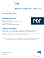 General Requirements To Study in Aus PDF