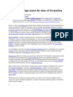 List of Sovereign States by Date of Formation: Original Research