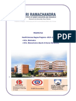 Sri Ramachandra University Health Sciences Degree PROSPECTUS