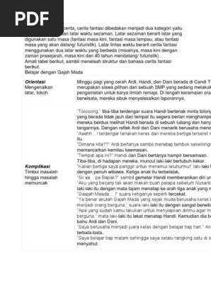 Berdasarkan Latar Cerita Belajar Dengan Gajah Mada