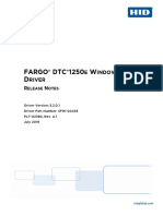PLT-03390 A.1 - FARGO DTC1250e Windows Printer Driver 5.2.0.1 Release Notes