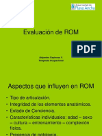 Evaluación de ROM