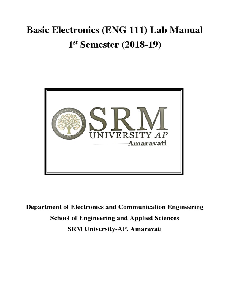 Basic Electronics LAB Manual | PDF | Operational Amplifier | Electronic ...