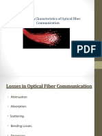 Transmission Characteristics of Optical Fiber Communication