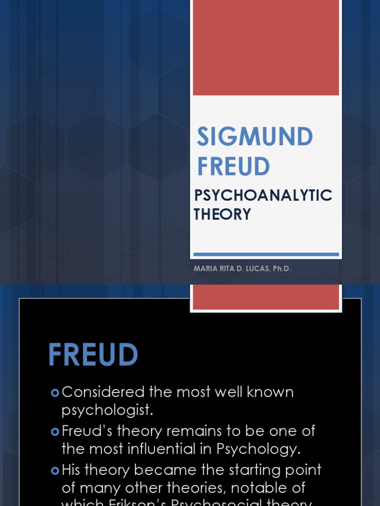 Sigmund Freud Psychoanalytic Theory PDF Id Psychoanalytic Schools