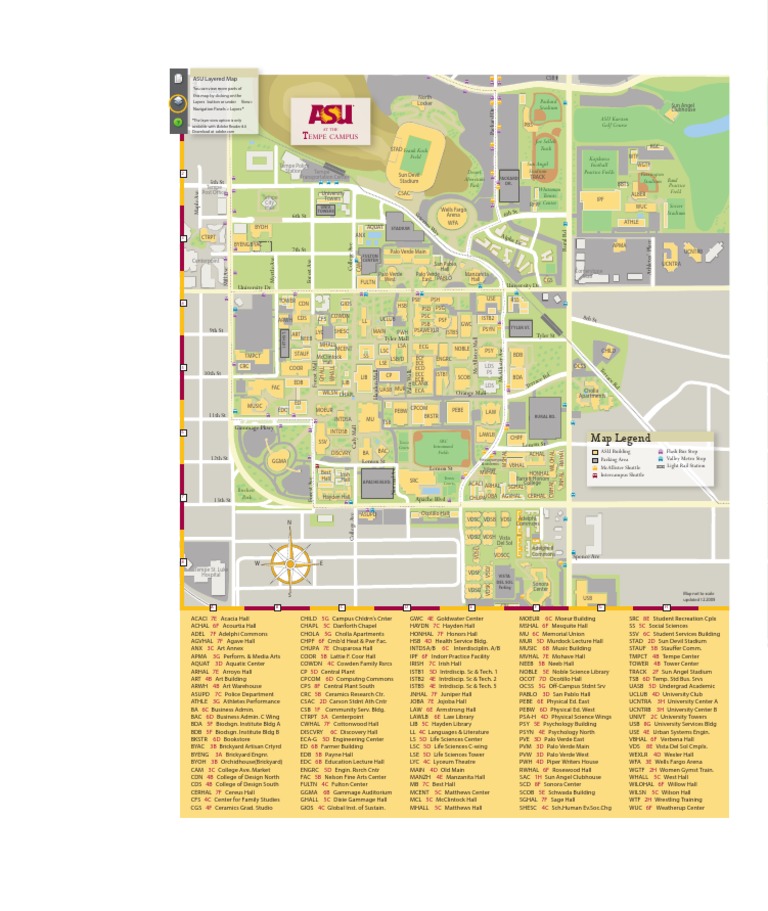 Asu Map Tempe 2010 Pdf