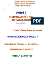 Unidad 7 Integracin Metabolica