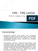 Gerontologi dan Tipe Kepribadian Lanjut Usia