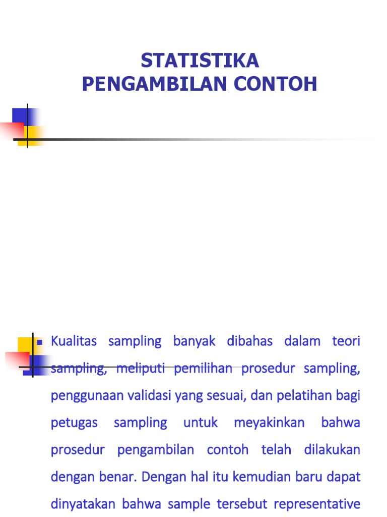 Statistik Sampling | PDF | Metode & Bahan Ajar