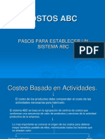 Sistema ABC: Costeo basado en actividades