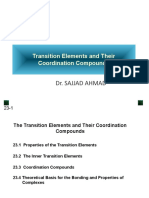Dr. Sajjad Ahmad: Transition Elements and Their Coordination Compounds