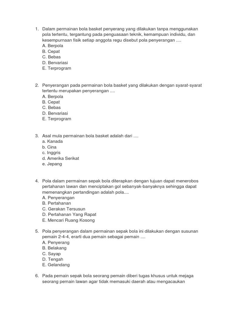 Latihan Soal Kelas 12 1 Pdf