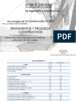 Rendimientos y Procesos Constructivos (Casa2niv)