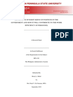 Importance of Right Sizing of Positions in The Government and How It Will Contribute To The Work Efficiency of Personnel