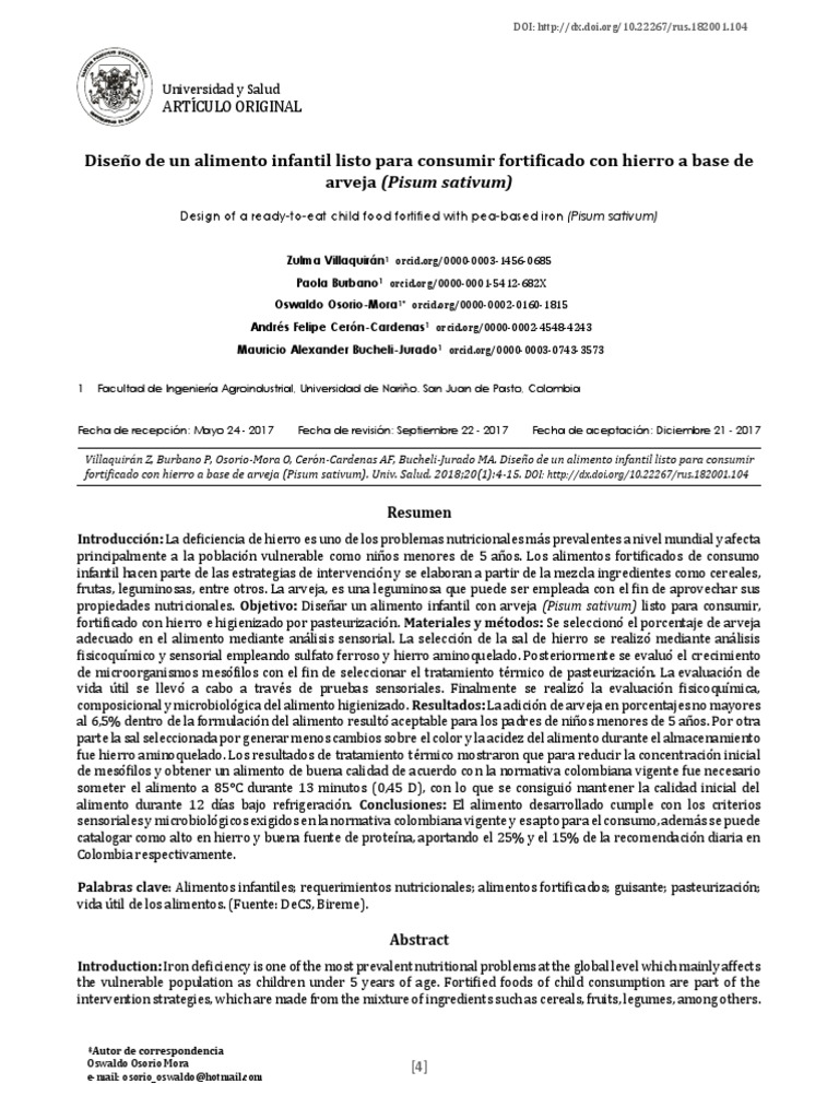 Alimento Fortificado PDF Cereales Alimentos