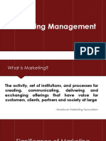 Introduction To MARKETING Management