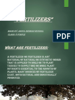 "Fertilizers": Made By: Abdul Rehman Mughal Class: 8 Purple