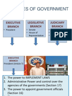 Branches of Government: Executive Branch Legislative Branch Judiciary Branch