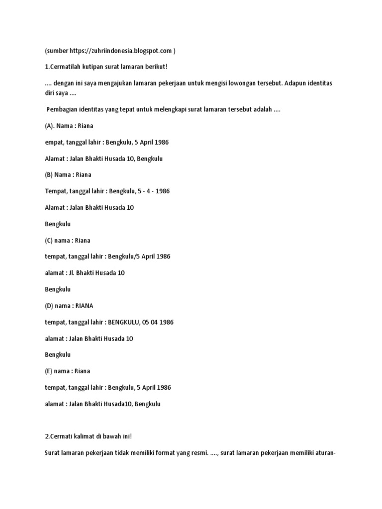 Contoh Soal Un Wps Office