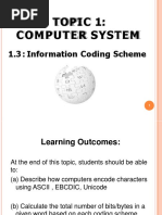 1.3 Information Coding Scheme