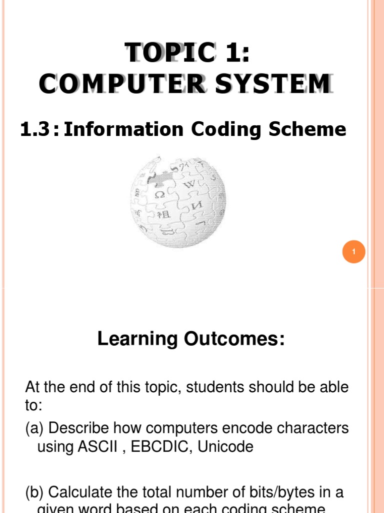 Coding Schemes: ASCII, EBCDIC, Unicode | PDF | Ebcdic | Code
